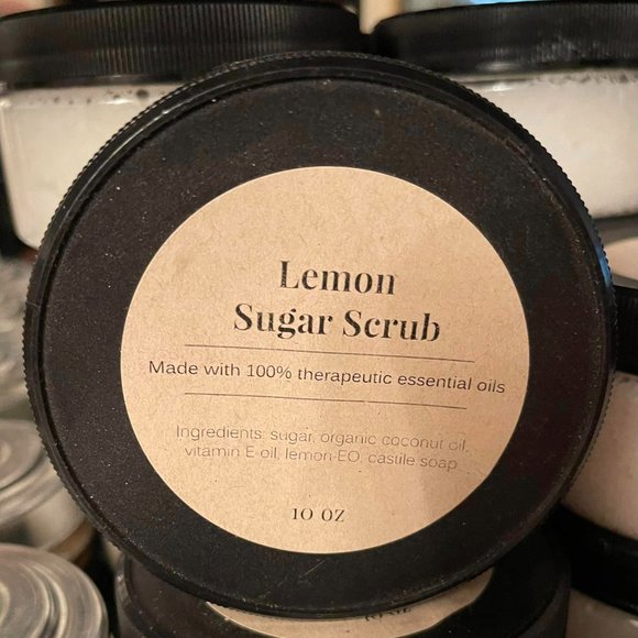 New Lemon Organic Sugar Body Exfoliant Scrub 10 oz jar - Picture 1 of 1